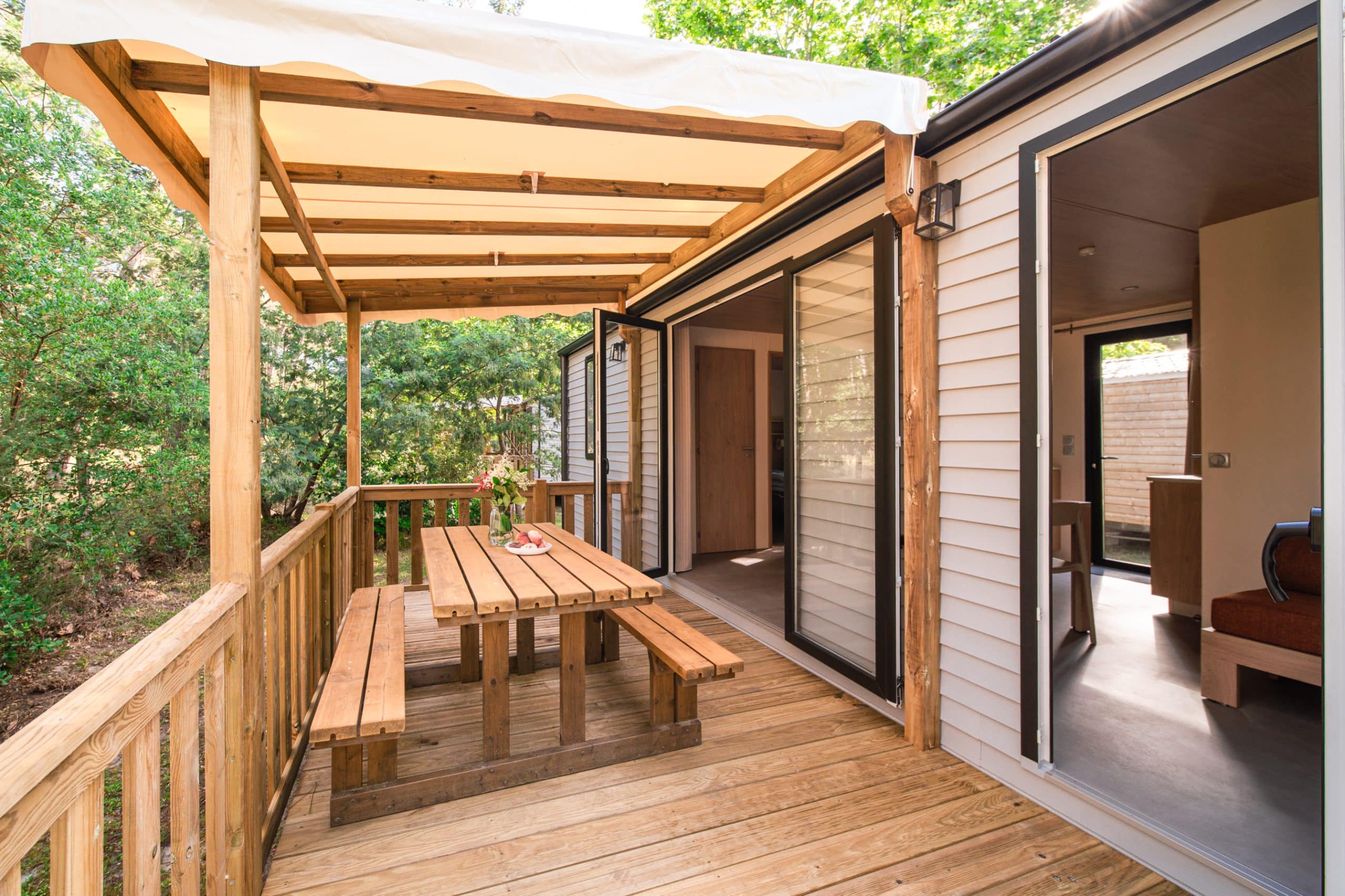 vue terrasse mobil home sylva
