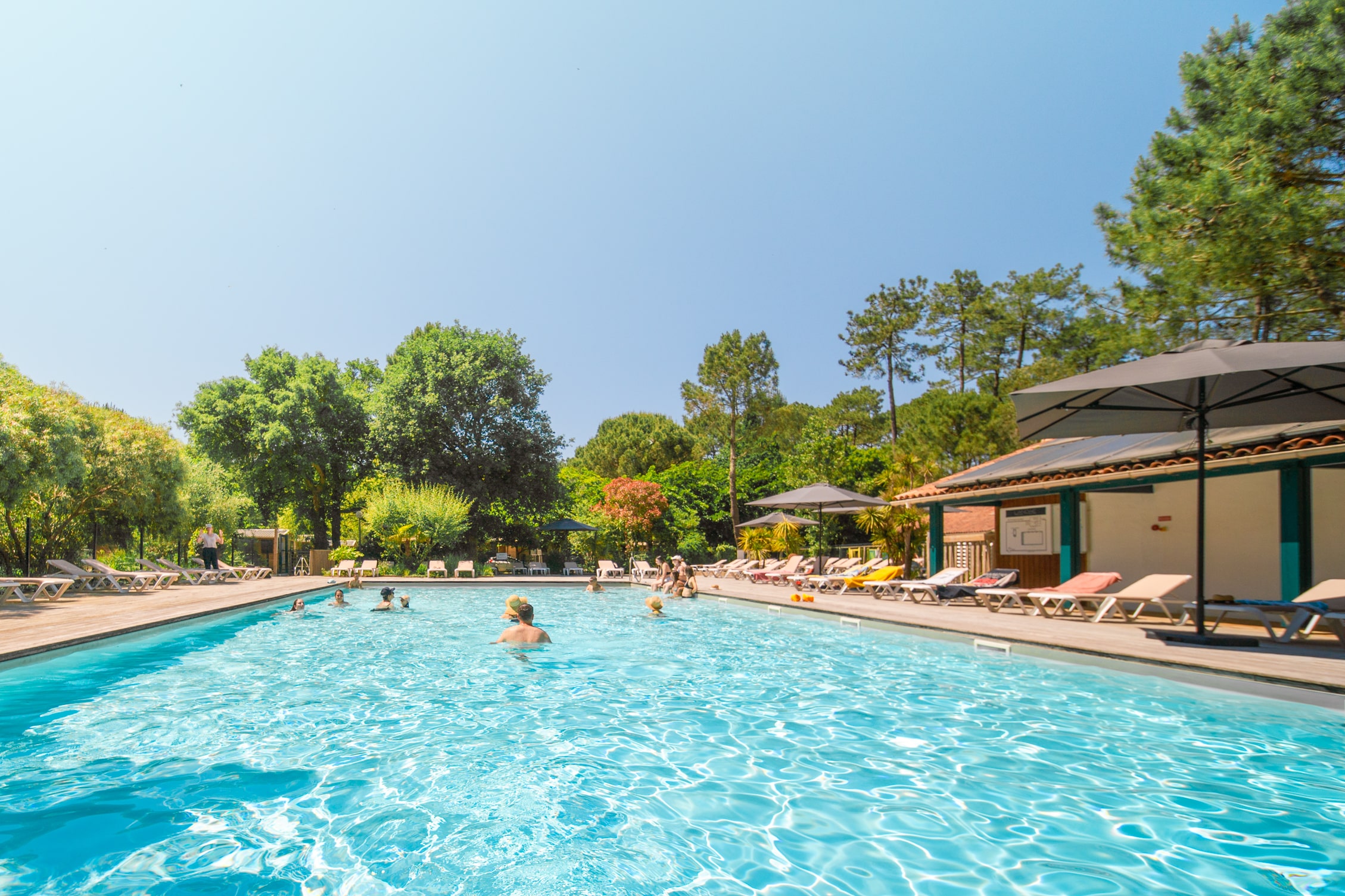 Piscine du camping Landae